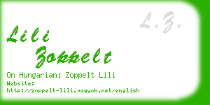 lili zoppelt business card